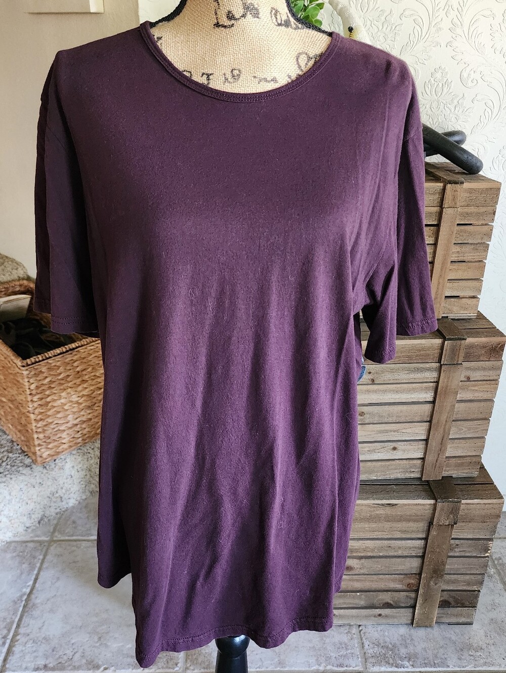 Womens Plum Colored Tee